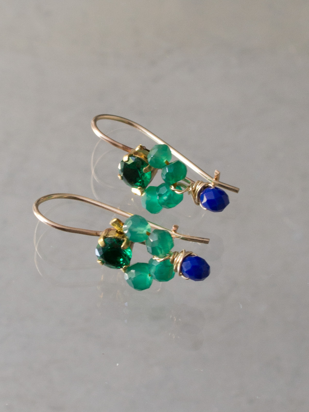 earrings Dancer green opal